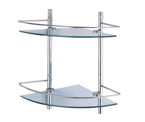 Полка стеклянная двойная угловая WasserKRAFT 3122